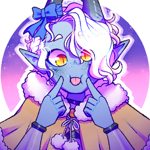 the logo of the zine, featuring a yellow to blue gradient and two hands linking pinkies in a pinkie promise. the page is decorated with paint splatters in yellow and blue